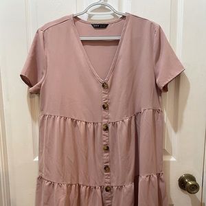 Maternity Buttoned Smock Dress